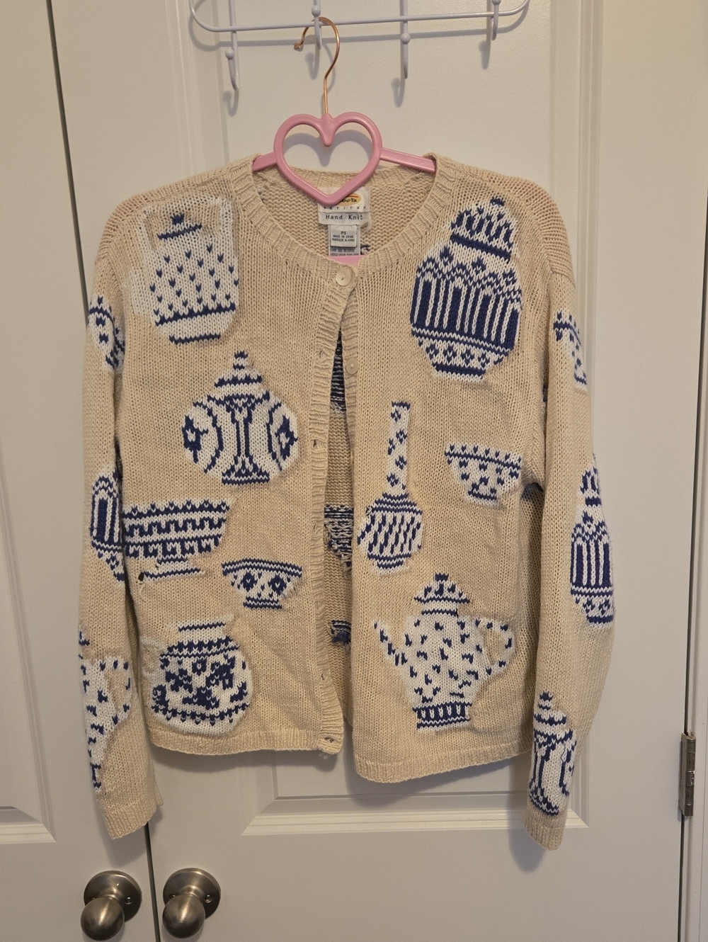 Talbots Teacup Hand Knit Cardigan